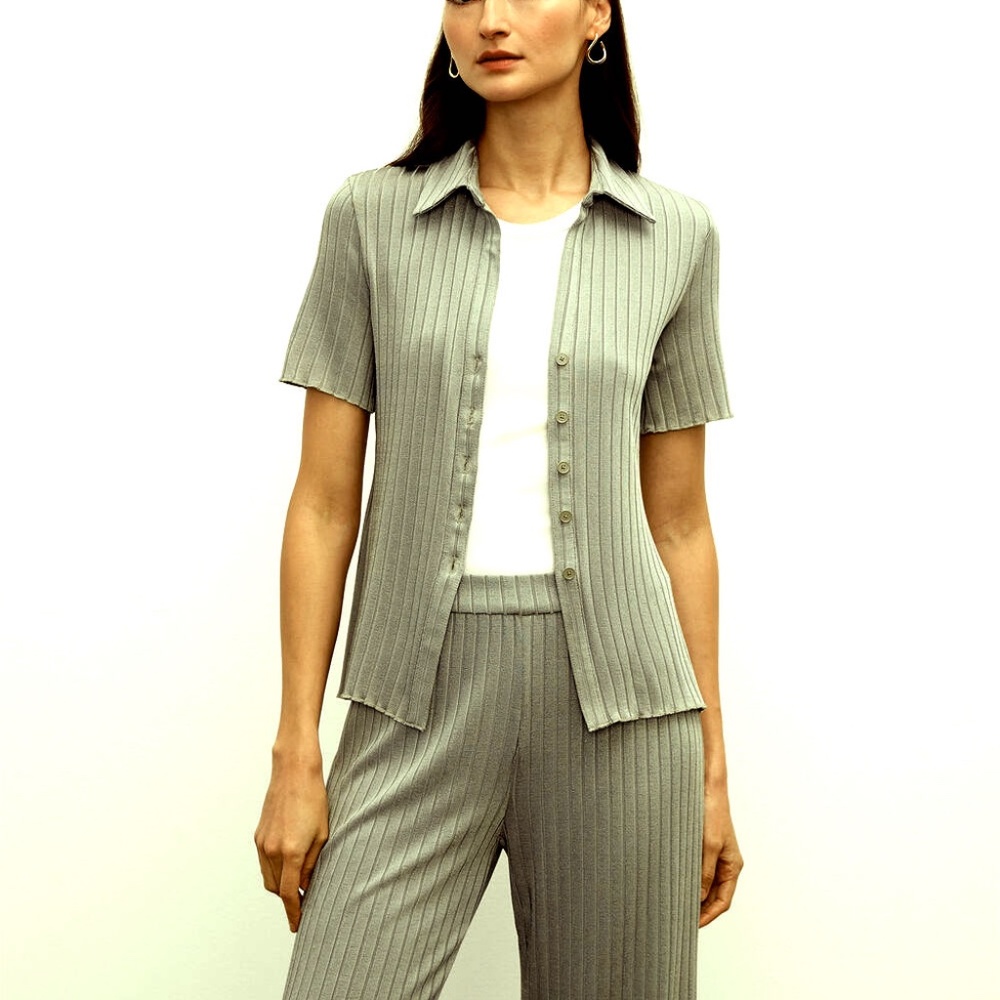 Ribbed Cardi - New With Tags - NEVER WORN - Sage